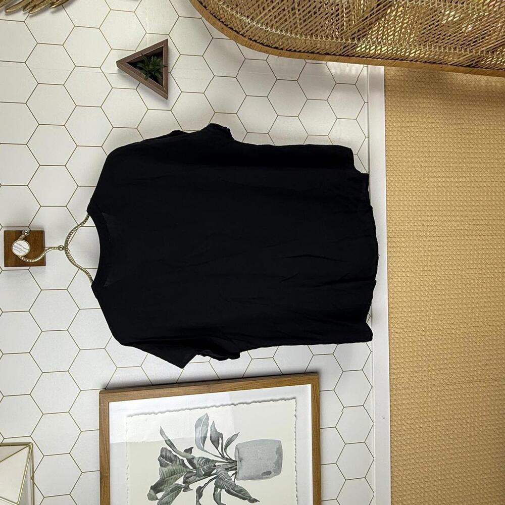 Savanna Jane Black Embroidered V-Neck Boho Top - Picture 7 of 7